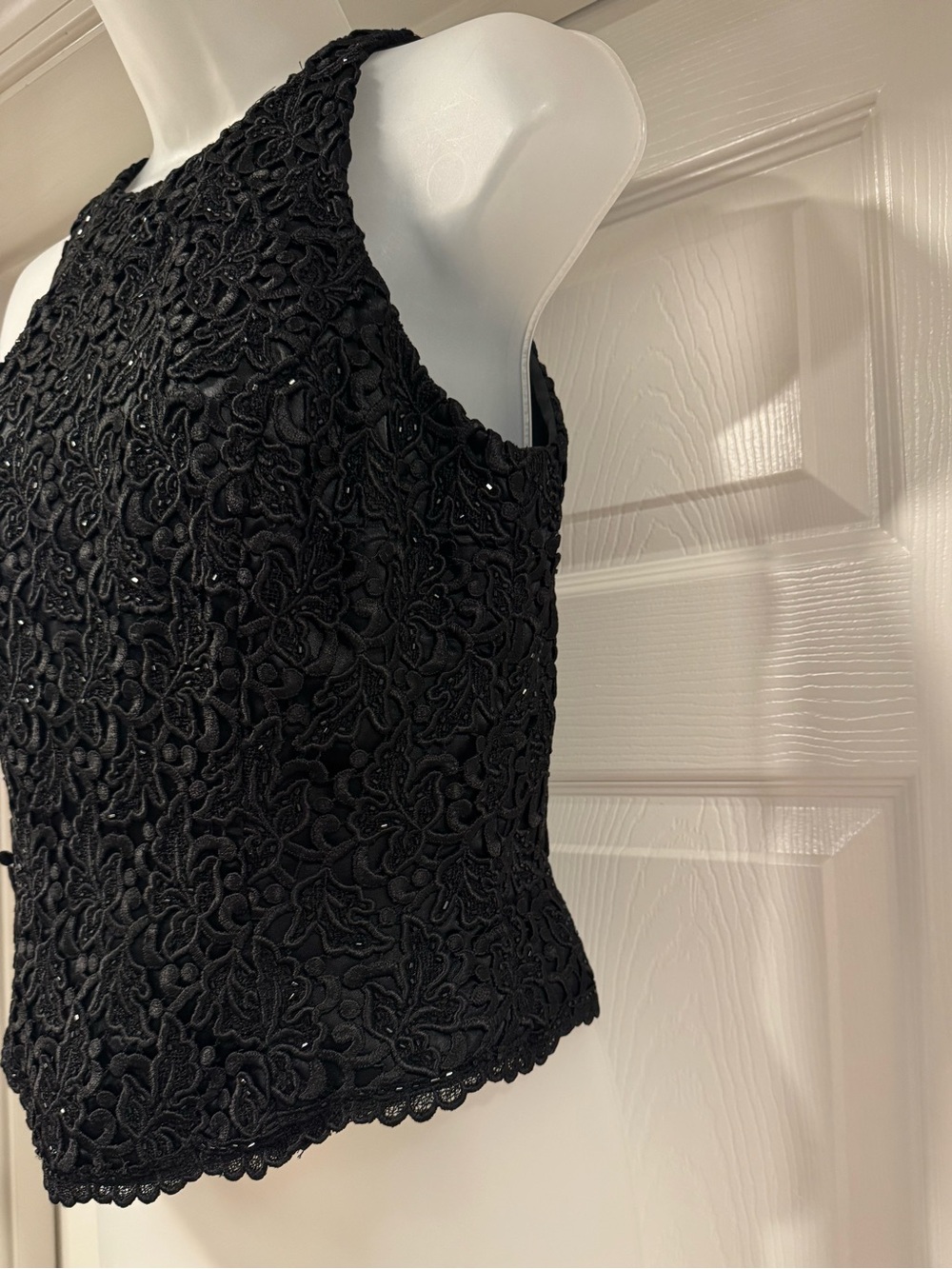 Carmen Marc Valvo Embellished Beaded Top - Picture 12 of 12